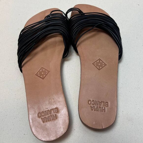 Huma Blanco Black Sandals Sz. 37 (US 6.5) - Picture 2 of 7